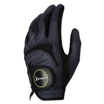 엑스스파이더스 반양피 골프장갑 왼손용, 블랙