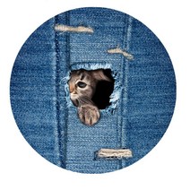 리빙팝 청바지 켓 원형 발 매트, 8 type