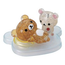 제루엘 리락쿠마 코리락쿠마 3D 크리스탈퍼즐 JR3420, 40피스, 혼합 색상, 40피스