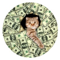 리빙팝 머니 켓 원형 발 매트, 1 type