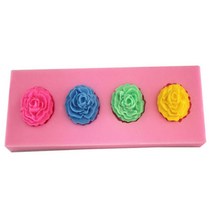 케이지 20mm 장미 4구 실리콘 수제 몰드, 랜덤 발송