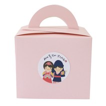 황씨네도시락 무지 박스 36p + 새해 복 스티커 소년소녀 36p, 핑크, 1세트