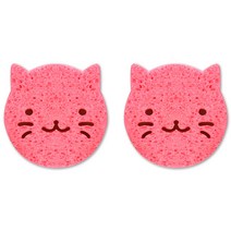 마니또 쥬쥬 베이비 바스 스폰지, 캣 핑크, 2개입