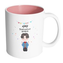 핸드팩토리 양손하트멋쟁이소년 아빠 멋지게 키워주셔서 감사합니다 머그컵, 내부 파스텔 핑크, 1개