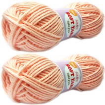 행복뜨기 소프트얀 뜨개실 2p, 354베이비살구