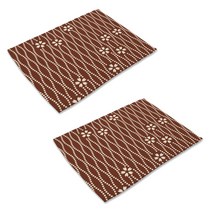 아울리빙 빈티지 문양 식탁매트 2p, D, 42 x 32 cm