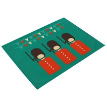 아울리빙 빈티지유럽 식탁매트, J, 42 x 32 cm