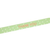 황씨네도시락 땡땡이 띠지 땡큐 도시락 스티커, 민트, 48개입