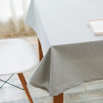 이코디 리넨 카페테리아 테이블 보, 그레이, 130 x 130 cm