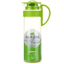 코멕스 뉴 아쿠아 글라스 핸들 물병 1400, 그린, 1.4L
