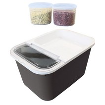 가쯔 모던쌀통 10kg + 모던 잡곡통 2p, 그레이