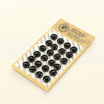 해피베어스 똑딱 스냅단추 7.5mm 24p, 블랙, 3개입