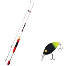 아피스 베스 게임 XT 루어 낚싯대 화이트 + 다미끼 디씨-100 하드 베이트 루어 55mm 009-1 GREEN TAIL BLACK, 1세트