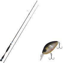아오맥스 네오블랙 스피닝 타입 루어 낚싯대 S-662ML + 다미끼 디씨-200 하드 베이트 루어 55mm 305H SUN FISH, 1세트
