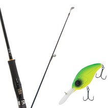 원다 아발론 스피닝 루어 낚싯대 702M + 다미끼 디씨-400 하드 베이트 루어 70mm 206D MAT TIGER, 1세트