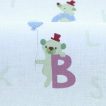 코하스아이디 기요하라 코튼린넨 쁘띠드폼 ABC니콜 패브릭원단, 블루