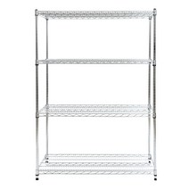 코랙 25파이 산업용 메탈 랙 450 x 1220 x 1500 4단, 실버