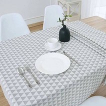 비케이 북유럽 정원 느낌 코튼 테이블 보, 9, 90 x 90 cm