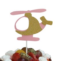 필립로지스틱 헬리콥터 케이크토퍼, 핑크, 2개입