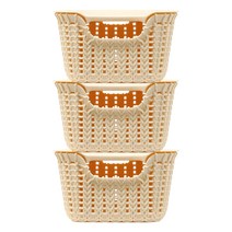 오하임 라탄 컬러 바구니 5L x 3p, 크림화이트, 1개