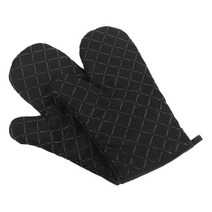 아리코 25kitchen 격자 실리콘 미끄럼방지 오븐 장갑, 블랙, 2개입