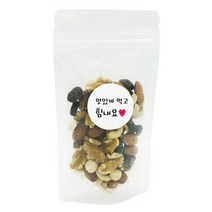 도나앤데코 투명 지퍼스탠드백 소 30p + 원형스티커 맛있게먹고힘내요 30p, 1세트, 소(S)