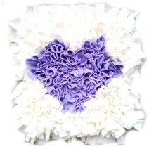 아리코 DrMini 양이 아지 노즈푸드 매트 45 x 45 cm, 하트 화이트 + 퍼플, 1개