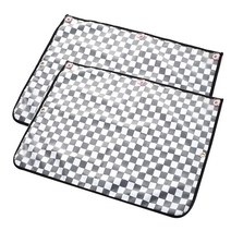 DMK 차량용 햇빛가리개, 체커, 2개입