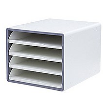 더라이프 디럭스 오픈형 서류함, 민트, 4단