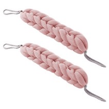 블럭마트 튼튼 롱샤워타올, 핑크, 2개