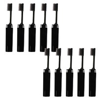 DM 알럽홈 접이식 트래블 칫솔 블랙, 10개입