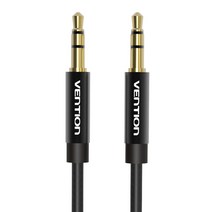 벤션 골드블랙 3.5mm AUX 직조재킷 케이블 0.5m x 2p, 혼합 색상
