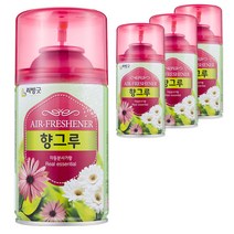리빙굿 향그루 캔 자동분사기 포푸리향 방향제 본품, 280ml, 4개