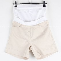 엠오엠 임산부 듀얼심리스 큐트 3부 면스판 반바지