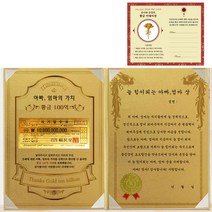 럭키심볼 어버이날 아빠 엄마의 가치 100억 감사장 세트 + 전자파차단 스티커, 1세트, 늘 힘이되는 아빠, 엄마 상