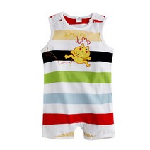 엠케이 신생아용 스트라이프 개구리 우주복