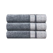 송월타월 트리폴리 뱀부 세면타월 170g, 진회색, 3개