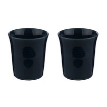 임의섭도예작업장 나팔잔 물컵 소, 네이비, 2개입