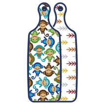 로엠디자인 블루 에디션 서빙 도마 보드 소나무화이트, 원숭이, 1개