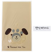 황씨네도시락 비접착 애니멀봉투 강아지 50p + 캘리스티커 맛있게드세요 화이트 50p, 1세트