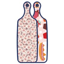 Loem 블루에디션 서빙 양면도마 꼬마도넛, 자색플라워패턴, 1개