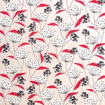 패션포인트 슬라브나염 원단, 1234 레드