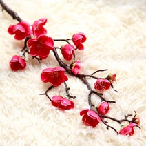 블럭마트 매화가지 조화꽃 2p, 랜덤 발송