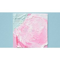 유브이디에스 아트보드 주방시트지 민트색 본홍색 물감을 칠한 벽, 1개