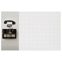 앤비커머스 인테리어타공판 빈티지전화기 좌 WHITE, 1개