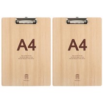 포포팬시 심플 우드 클립보드 A4, 랜덤 발송, 2개