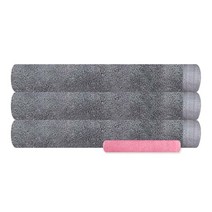 송월타월 프리미엄크라운50바스 수건 진회색 3p + 컬러세면34 분홍, 혼합 색상, 1세트