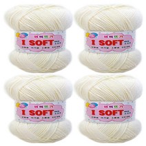 행복뜨기 아이소프트 뜨개실 4p, 852 아이보리