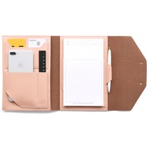 퍼니메이드 플랩탑 오거나이저 V2 A5 다이어리 + 헬로 아이엠 라인 노트패드 + 볼펜 세트, 핑크