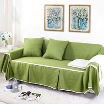 아리코 린넨 소파커버, 그린